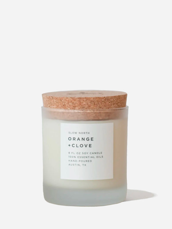 Orange + Clove Frosted Candle